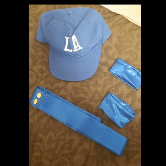 Sexy Player Costume 6 piece Size:3x/4x Color: Blue and Silver - Picture 5 of 6